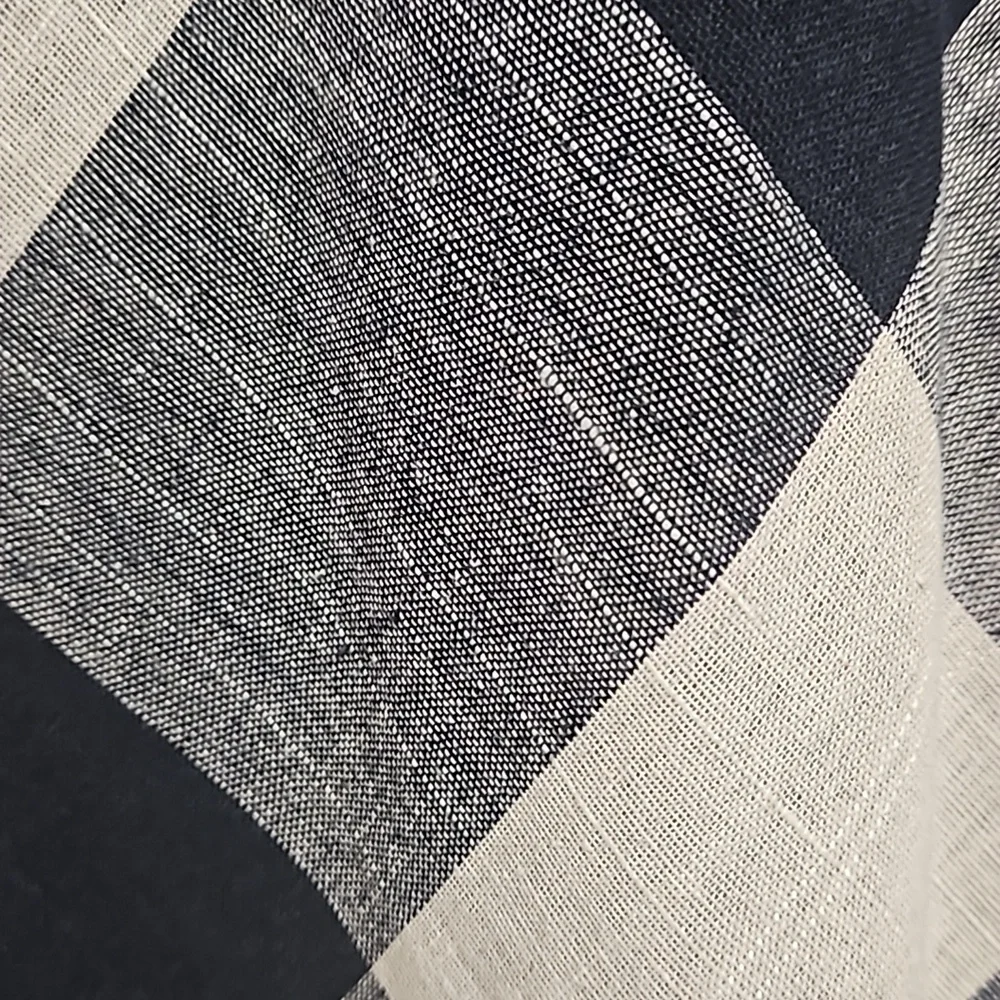 THML Checkered embroidered fringe sleeves dress women's size Medium - Picture 10 of 12